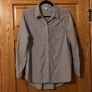 Sonoma blue and white striped shirt